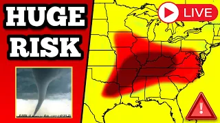 The Huge Tornado Near Columbia, Tennessee, As It Occurred Live - 5/8/24