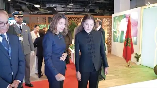 الأميرة لالة حسناء تزور رواق دارالإمارات العربية المتحدة للاستدامة ورواق المملكة المغربية