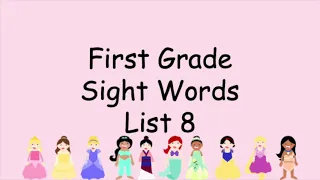 First Grade Sight Words List 8