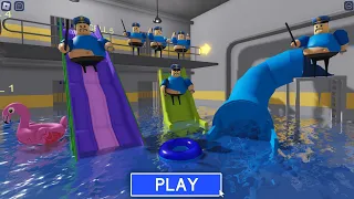 Water Park Barry Prison Run! Horror #roblox #ScaryObby