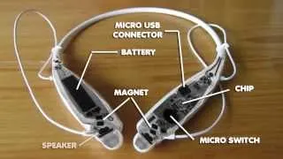 LG HBS 730 Bluetooth Headset in X Ray and external view Demo