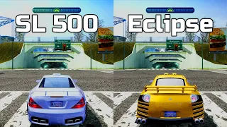 NFS Most Wanted: Mercedes SL 500 vs Mitsubishi Eclipse - Drag Race