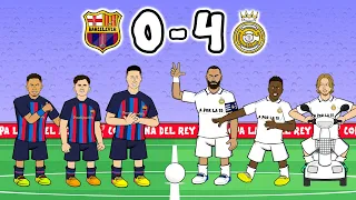 BARCA 0-4 REAL MADRID! (El Clasico 2023 Copa Del Rey Semi-Final Benzema Hat-Trick)