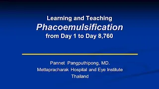 Learning and Teaching Phacoemulsification (with sound)