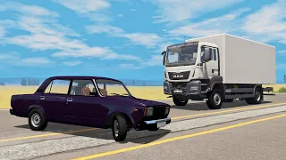 BeamNG Drive - Реконструкция Аварии Ваз 2107 с Фурой