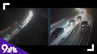 WATCH: Traffic on I-70 in Colorado during snowfall