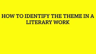 How to identify a theme in a literary work | Urdu Hindi