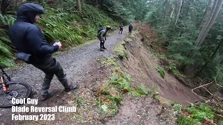 MTB Drop into a Steep Chute at Sudden Valley, WA