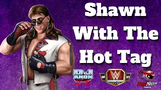 Shawn with the Hot Tag-WWE Champions