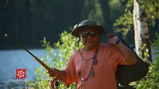 Ножевой мастер Кику Мацуда (Kikuo Matsuda) на рыбалке в Сибири