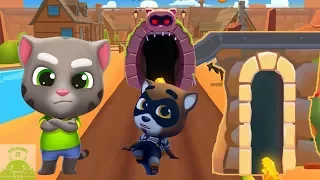 Talking Tom Gold Run Gameplay - TOm in Wild West Catch Raccoon Robber