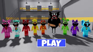 DARK HUGGY WUGGY BARRY'S PRISON RUN VS SMILING CRITTERS - Walkthrough Full Gameplay #obby #roblox