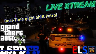 Real-Time Night Shift City Patrol GTA 5 LSPDFR Live Stream 79