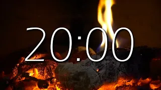 Fireplace - 20 Minute Timer With Music