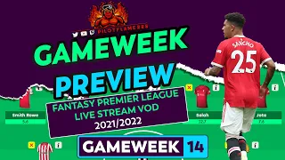 FPL: GAMEWEEK 14 PREVIEW | TOP 1K! | LIVE STREAM VOD | FANTASY PREMIER LEAGUE TIPS 2021/22