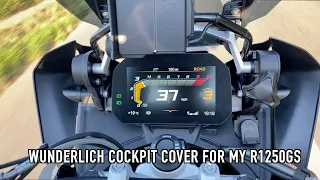 BMW R1250GS cockpit cover installation  from Wunderlich