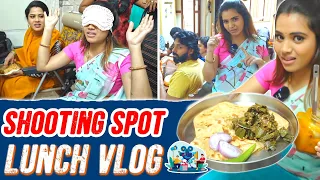 Shooting Lunch Vlog 🍽️ I Fun With பாண்டவர் இல்லம் Team 🤩 I Aarthi Subash Vlogs