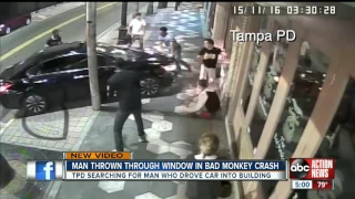 Tampa Police Department search for man who drove car into Ybor City bar