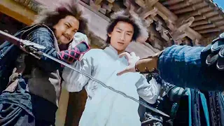 Villain bullied girl, Little monk directly use kung fu Beat them up!  Stunning everyone!🗡39