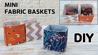 DIY SIMPLE FABRIC BASKETS / Fabric Organizer / easy sewing tutorial [Tendersmile Handmade]