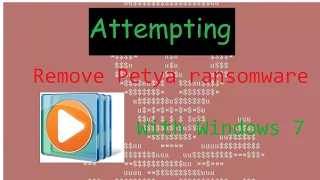 Attempting to remove Petya ransomware