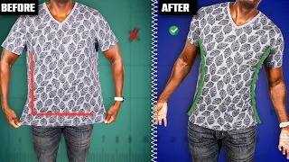 (STUPID EASY!) How To Tailor A Baggy T-Shirt
