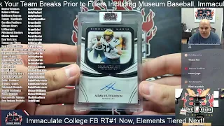 2022 Panini Immaculate Collegiate Football Random Team #1 5 Box Full Case Break 9 29 22