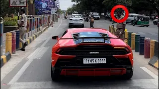 1/2 Lamborghini Huracan Evo In Hyderabad | Reactions | Acceleration | INDIA