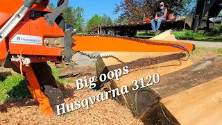 Husqvarna 3120 Throws Chain!!