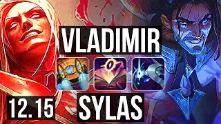 VLADIMIR vs SYLAS (MID) | 8/0/2, 2.6M mastery, 6 solo kills, 1000+ games | EUW Master | 12.15