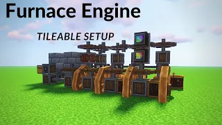 Minecraft - Create Mod - Furnace Engine Power Generator Tileable Setup