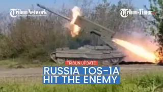 🔴 Russia TOS-1A heavy flamethrower systems hit the target in Luhansk