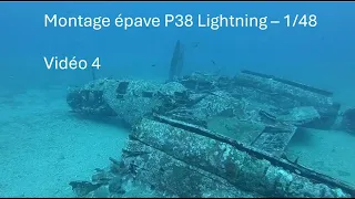 Diorama épave P38 Lightning 1/48.