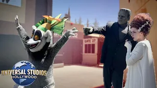 The Bride & Frankenstien's Monster CHASE King Julian at Universal Studios Hollywood