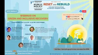 Annual Public Policy Conference Webinar 3: Green And Inclusive Recovery