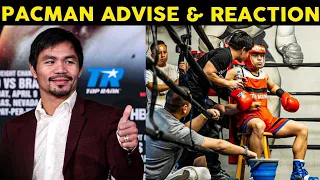 MANNY PACQUIAO Advise and Reaction to his SON After Winning the First Fight in US