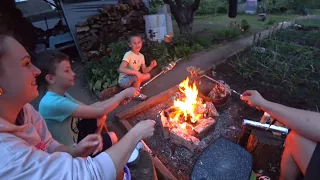 Ужин на костре...Как в детстве! Наша дача сегодня