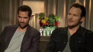 THE MAGNIFICENT SEVEN: Backstage with Chris Pratt & Manuel Garcia Rulfo