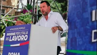 L' INTERVENTO DI MATTEO SALVINI A PIAZZA DEL POPOLO