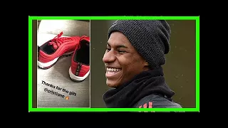 Marcus Rashford reveals red trainers as a gift from Cristiano Ronaldo