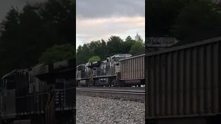 Hardest Working Locomotives In Pennsylvania!  Coal Train With DPUs, JawTooth #shorts