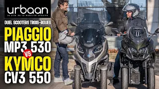 Duel Kymco CV3 vs Piaggio MP3 530 - 2023 - urbaanews