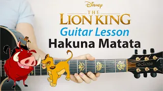Hakuna Matata 🎸Acoustic Guitar Lesson - Lion King (Play-Along, How To Play, Chords)