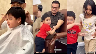 Siti Nurhaliza & Dato K Bawa Afwa & Aafiyah Gunting Rambut