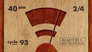 40 BPM 2/4 Wood Metronome HD