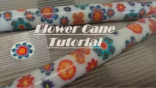 [002] Millefiori Polymer clay flower cane Tutorial