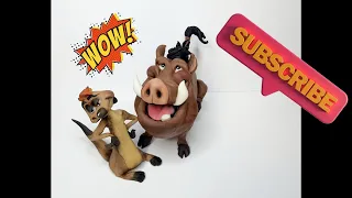 How to make Timon & Pumba  figurine #clay