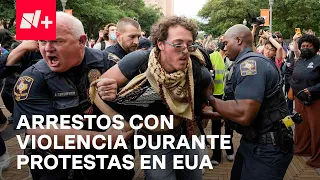 Arrestos con lujo de violencia durantes protestas en universidades de EUA - En Punto