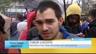 Ukraine Visa-Free Rally: Protesters demand MPs pass necessary laws for EU travel liberalisation