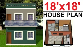 18x18 House Plan | 18 by 18 Ghar Ka Naksha | 324 sq ft Home Design | Makan 18*18